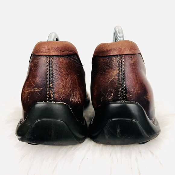 🎉Clearance🎉Cole Haan Zeno Driving Loafers Boots Brown Old Worn Leather 9M - Picture 5 of 8